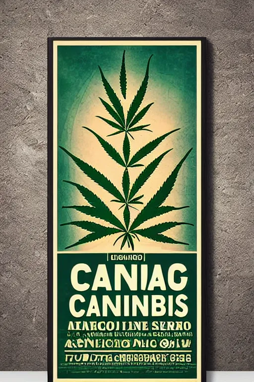 Image similar to retro cannabis poster