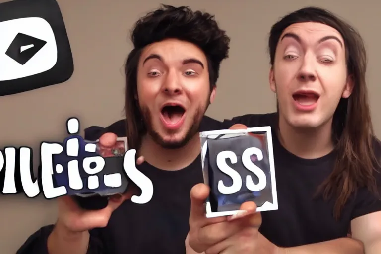 Prompt: youtuber reacting to the letter S