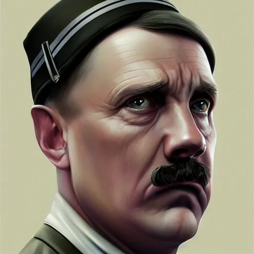 Prompt: adolf hitler, digital art by Mandy Jurgens and Irina French and Heraldo Ortega , hyperdetailed, artstation, cgsociety