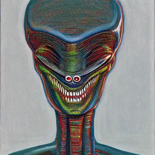 Image similar to alien by wayne thiebaud