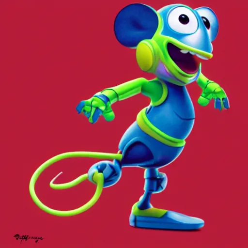 Image similar to cyborg mouse pixar