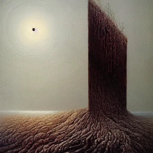 Image similar to the end of time painting by beksinski