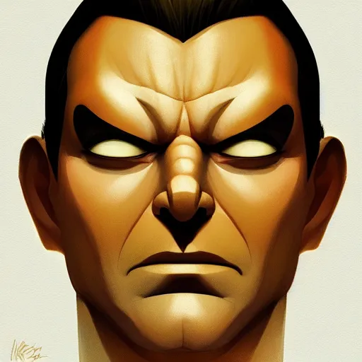 Image similar to face icon stylized minimalist goldfinger, loftis, cory behance hd by jesper ejsing, by rhads, makoto shinkai and lois van baarle, ilya kuvshinov, rossdraws global illumination