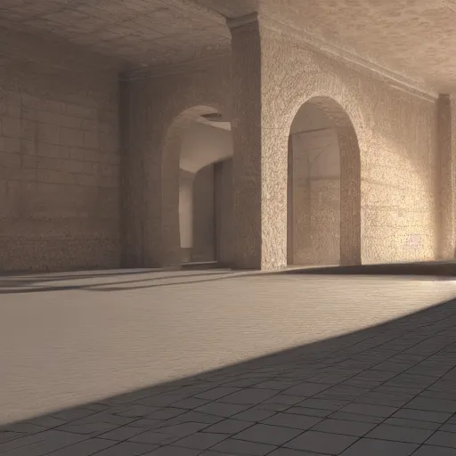 Image similar to 3 d render of petra, octane render, unreal engine