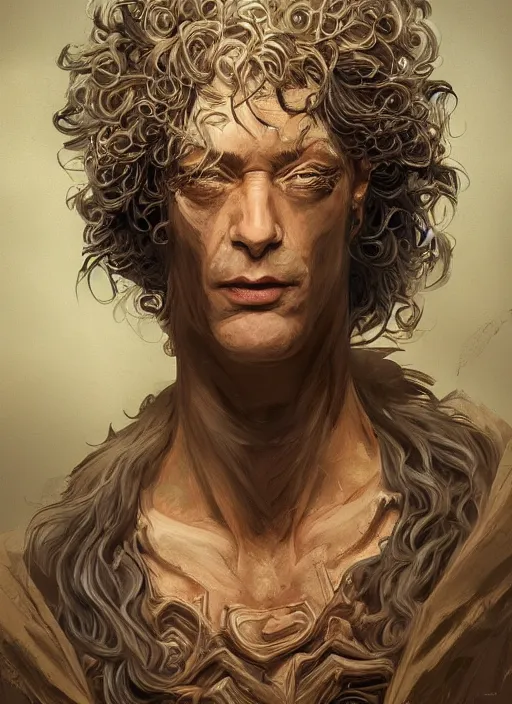 Image similar to high intricate portrait of the sandman by neil gaiman, full shot, maria panfilova, andrea savchenko, mike kime, ludovic plouffe, qi sheng luo, oliver cook, julian calle, eddie mendoza, trending on artstation