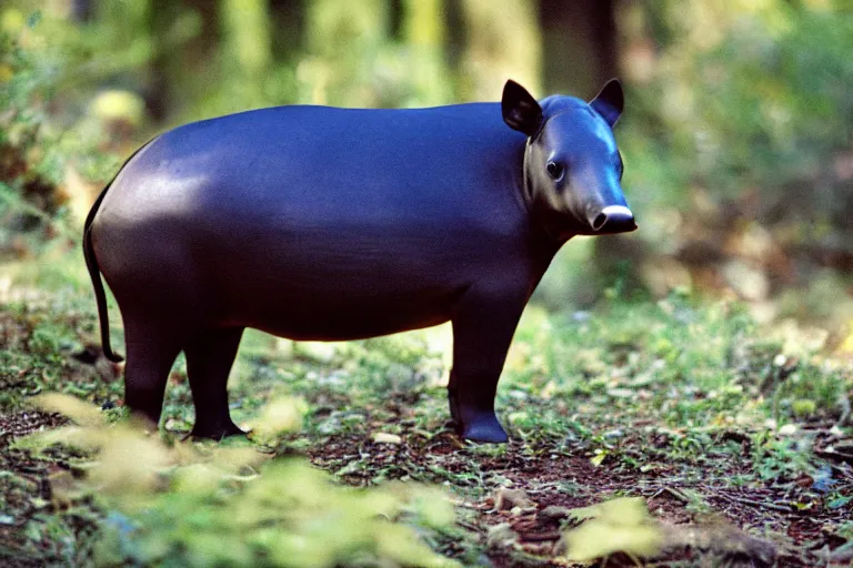 Prompt: a photo of a tapir pichu ( pokemon ) in its natural habitat, kodak ektachrome e 1 0 0 photography