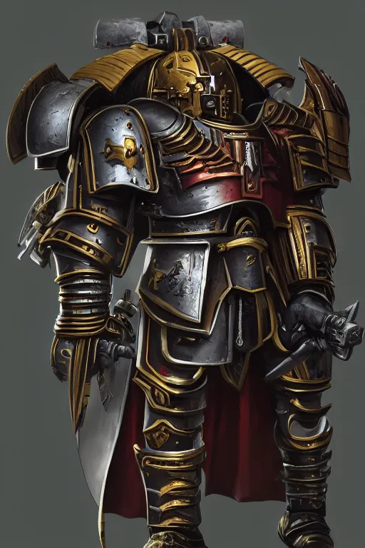 Image similar to armor portrait heros warhammer 4 0 k horus heresy fanart - the primarchs emperor by johannes helgeson animated with vfx concept artist & illustrator global illumination ray tracing hdr fanart arstation zbrush central hardmesh 8 k octane renderer comics stylized