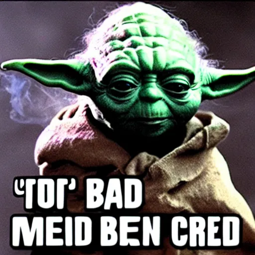 Prompt: yoda smoking crack