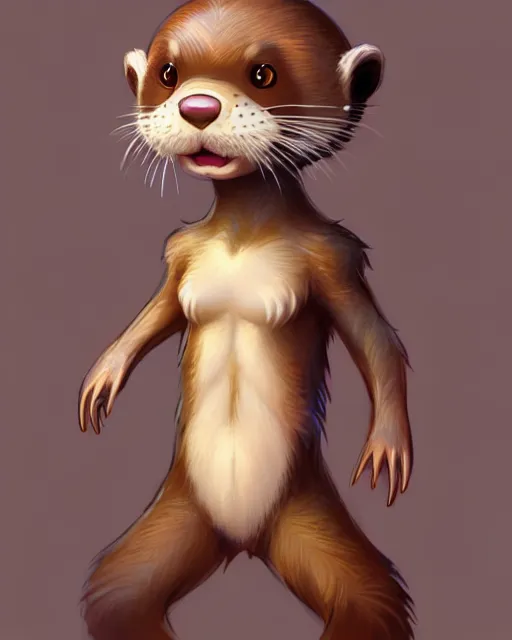 Image similar to character concept art of a cute male anthropomorphic otter furry | | cute - fine - face, pretty face, key visual, realistic shaded perfect face, fine details by stanley artgerm lau, wlop, rossdraws, james jean, andrei riabovitchev, marc simonetti, and sakimichan, trending on artstation