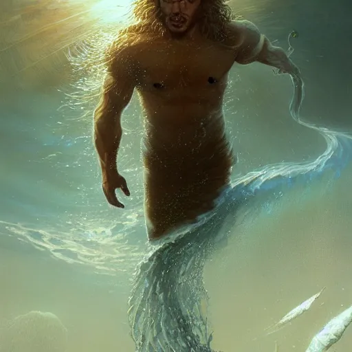 Prompt: a curly - haired persian guy swimming in the latent space by david a hardy, noriyoshi ohrai, gary ruddell, greg rutkowski highly detailed, cinematic composition, trending on artstation