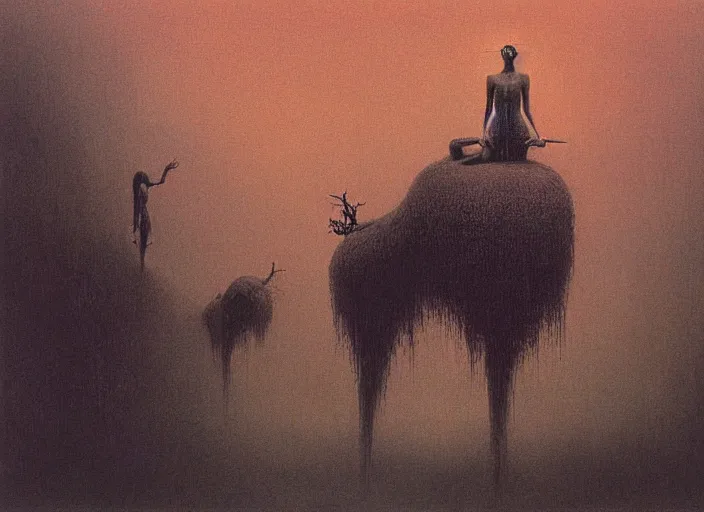 Image similar to lamasu beast, beksinski