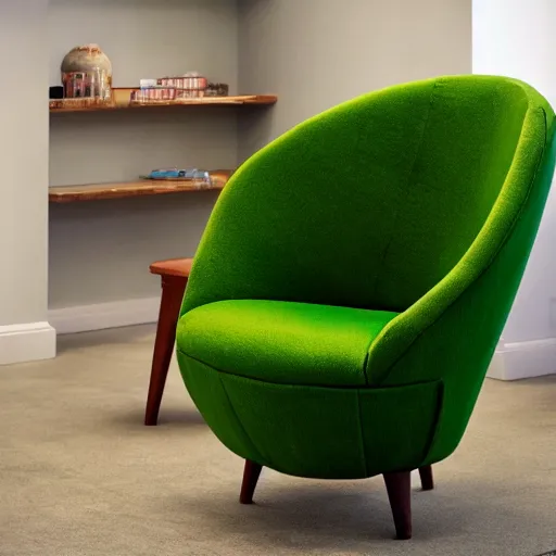 Image similar to armchair in the shape of an avocado