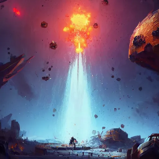 Prompt: bomb explosion, 💣 💥, 💣 💥, 💣 💥💣 💥, bomb explosion, 💣 💥, 💣 💥, 💥, bright art masterpiece artstation. 8k, sharp high quality artwork in style of Jose Daniel Cabrera Pena and Greg Rutkowski, concept art by Tooth Wu, blizzard warcraft artwork, hearthstone card game artwork, exploding, grenade explosion