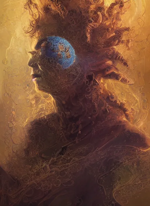 Prompt: high intricate painting of the sandman, glimmering, full shot, neil gaiman, maria panfilova, andrea savchenko, mike kime, ludovic plouffe, qi sheng luo, oliver cook, julian calle, eddie mendoza, trending on artstation
