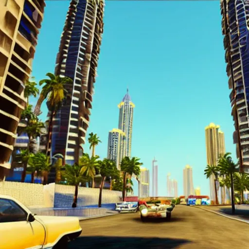 Image similar to gta : dubai. alternative, spiritual, ephemeral vibe