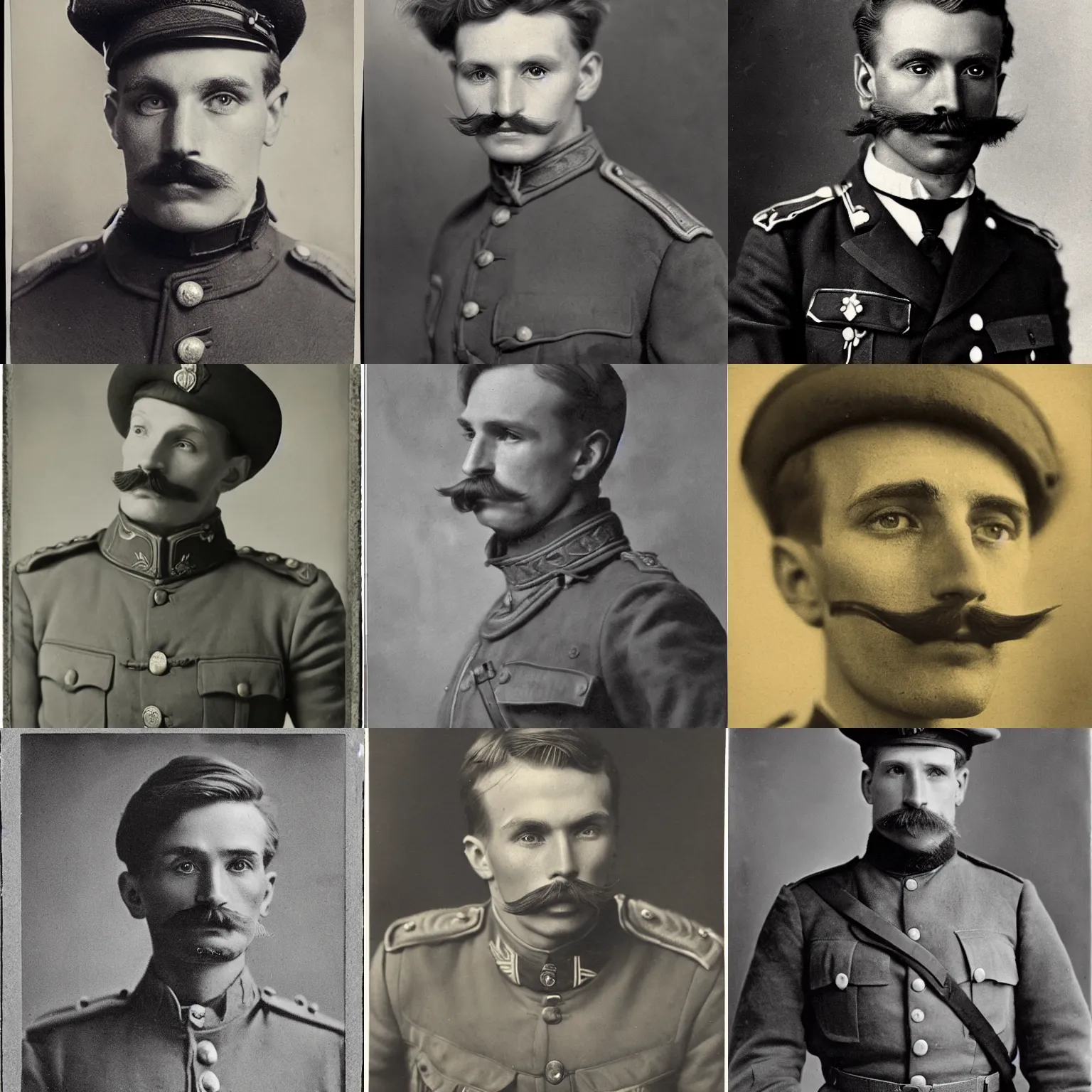 Prompt: late 1 9 th century, austro - hungarian!!! soldier ( handsome, 2 7 years old, redhead michał zebrowski with a small mustache ). old, detailed, hyperrealistic, 1 9 th century portait by munkacsi, yousuf karsh, and mednyanszky laszlo