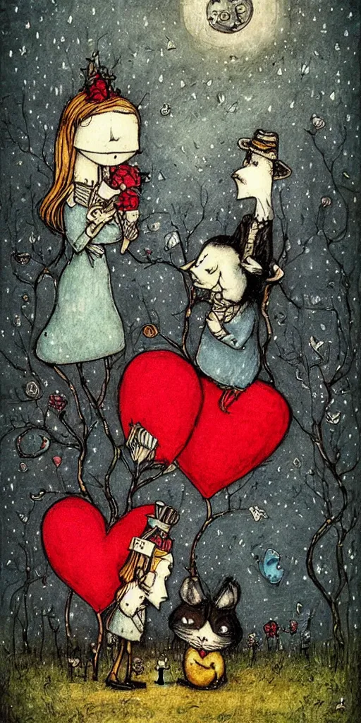 Image similar to a valentine's day scene by alexander jansson