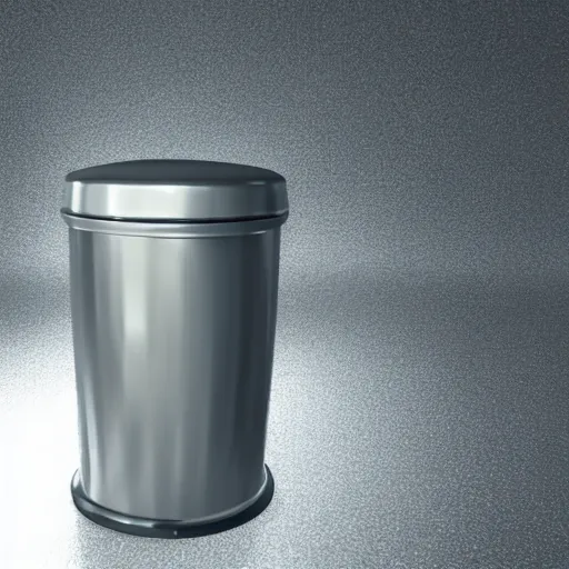 Image similar to futuristic trash can, 3d render, octane, ray tracing,ultra high detail, photorealistic