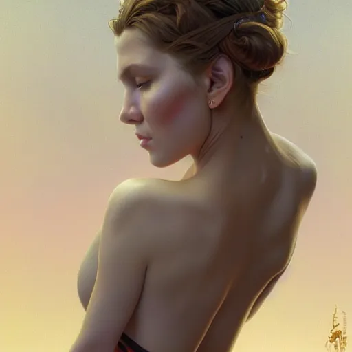Prompt: wide angle full body portrait of a female Neelix, with a perfect face and perfect body, thin waist, intricate, single face, psychedelic, highly detailed, digital painting, artstation, concept art, smooth, sharp focus, illustration, Unreal Engine 5, 8K, art by artgerm and greg rutkowski and alphonse mucha