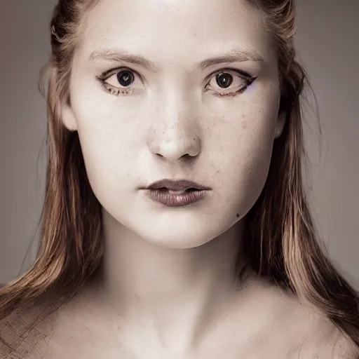 Prompt: Photo of a beautiful 20yo woman in the Style of Mark Seliger, portrait, close up, detailed, 82 mm sigma art