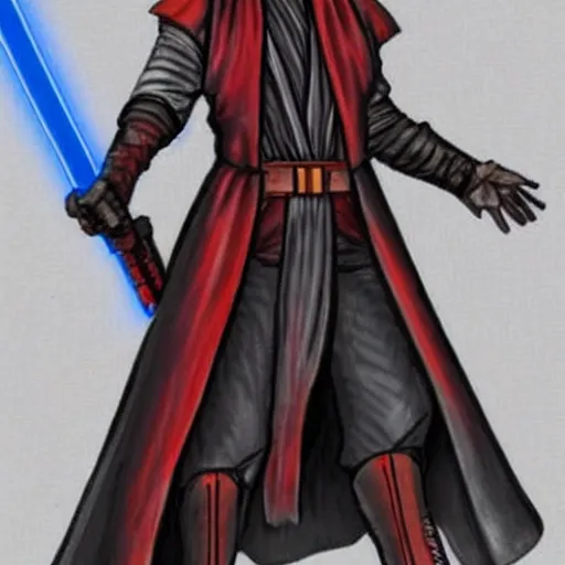 Image similar to concept art of a new Star Wars sith Lord