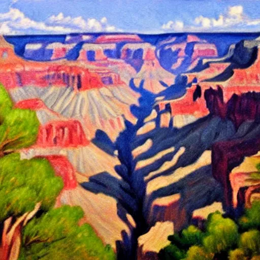 Image similar to Grand Canyon scene by Rivera. FROG! FROG! FROG! FROG!