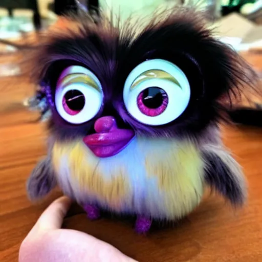 Prompt: really messed up furby