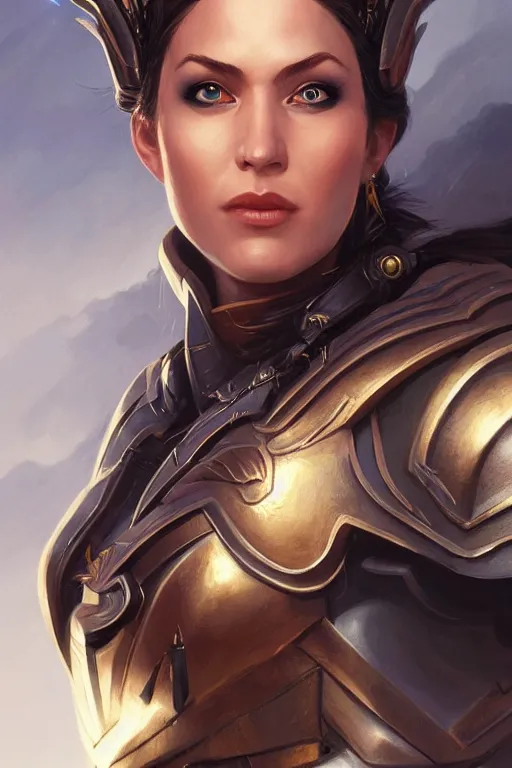 Image similar to amazon valkyrie athena, d & d, fantasy, portrait, highly detailed, headshot, digital painting, trending on artstation, concept art, sharp focus, illustration, art by artgerm and greg rutkowski and magali villeneuve