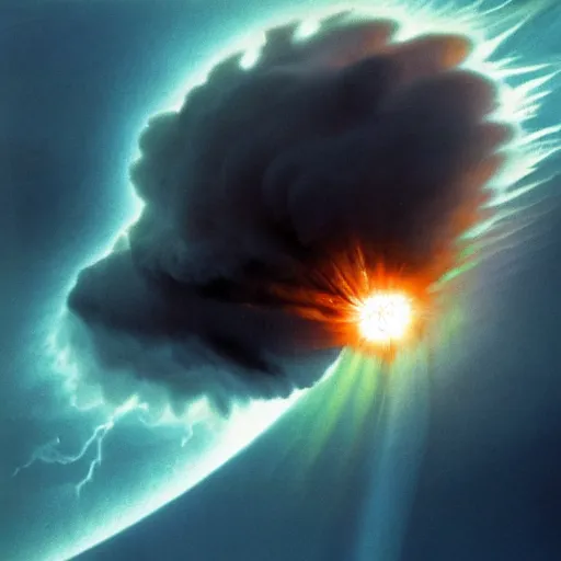 Image similar to the god of hybrid of tornado and nuclear explosion