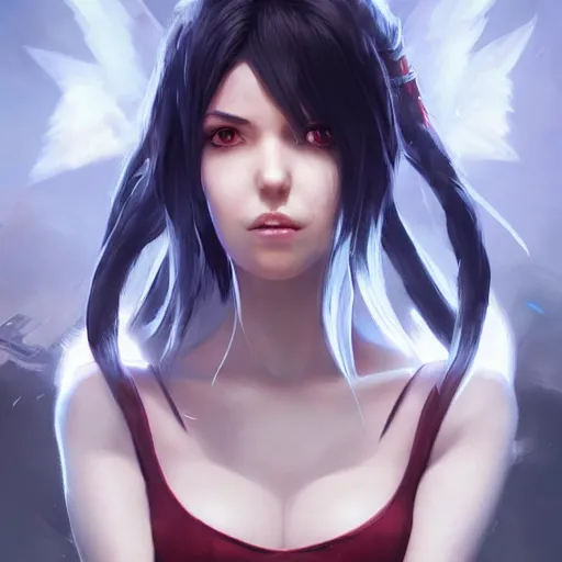 Image similar to kerli koiv as tifa lockhart, character headshot concept art, sharp, digital matte painting, art by artgerm, greg rutkowski, wlop, dramatic lighting, trending on artstation