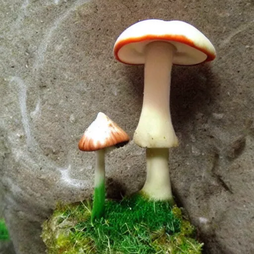 Image similar to a mushroom that looks like a beautyful girl