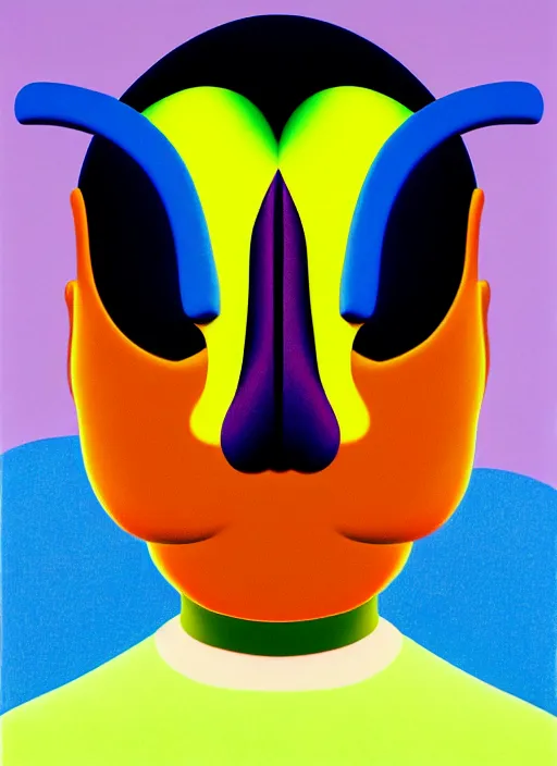 Image similar to person wearing a balaclava by shusei nagaoka, kaws, david rudnick, airbrush on canvas, pastell colours, cell shaded, 8 k