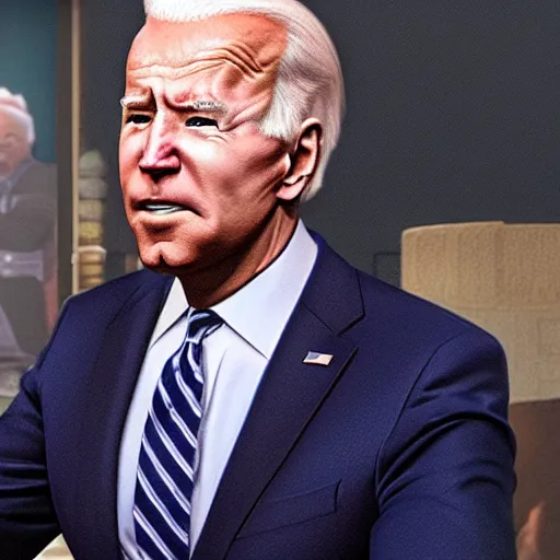 Image similar to screenshot of joe biden in overwatch