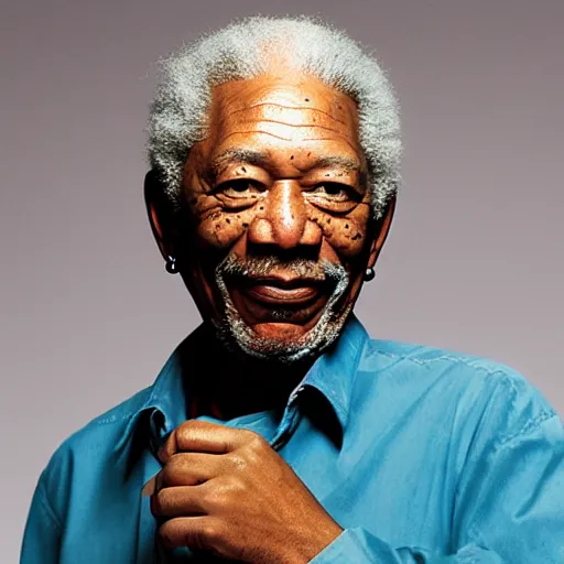 Image similar to lina morgan and morgan freeman mix