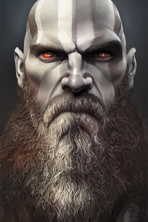 Image similar to The God Of War, gorgeous, amazing, elegant, intricate, highly detailed, digital painting, artstation, concept art, sharp focus, illustration, art by Ruslan Korovkin