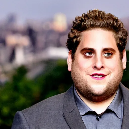 Image similar to a hill with the face of jonah hill