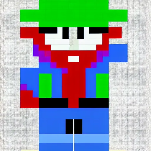 Image similar to Nintendo pixel art of the Joker