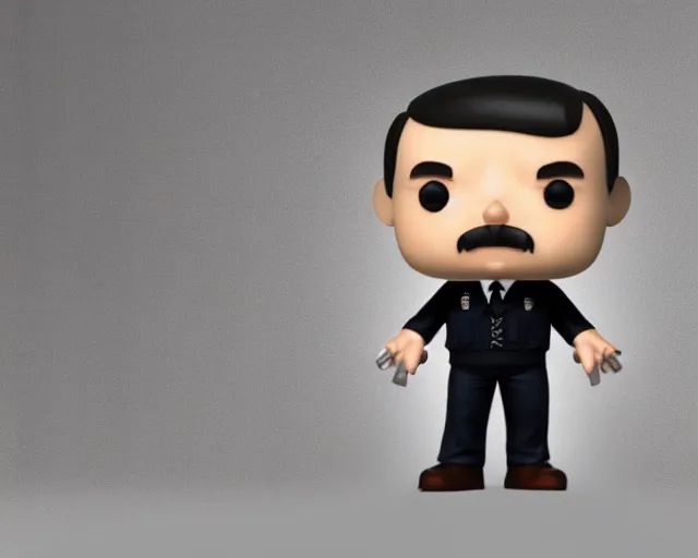 Image similar to full body 3d render of adolf hitler as a funko pop, packaging, studio lighting, white background, blender, trending on artstation, 8k, highly detailed