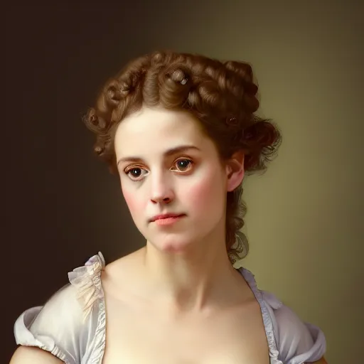 Image similar to A fantasy style portrait painting of Sabrina Lloyd, in the style of François Boucher, Oil Painting, hyperrealistic, render, Regal, Refined, Detailed Digital Art, RPG portrait, Michael Cheval, William-Adolphe Bouguereau, dynamic lighting, Highly Detailed, Cinematic Lighting, Unreal Engine, 8k, HD, octane render