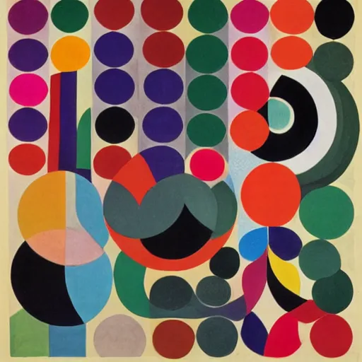 Image similar to the collective unconscious of humanity, by sonia delaunay