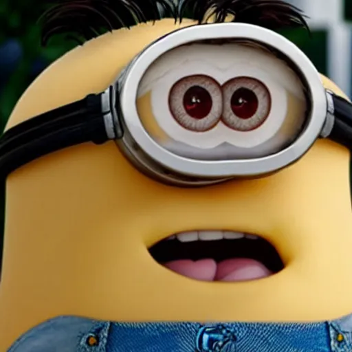 Image similar to movie frame of benjamin netanyahu!!!!!! as a minion from despicable me, hd, 8 k, photorealistic
