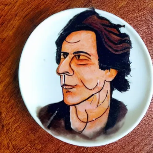 Image similar to imran khan in cappuccino art