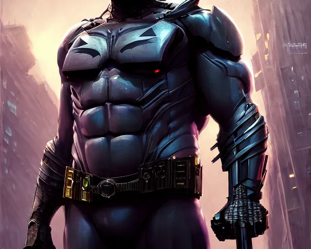 Image similar to highly detailed portrait of josh brolin as bruce wayne, in batman : arkham knight, stephen bliss, unreal engine, fantasy art by greg rutkowski, loish, rhads, ferdinand knab, makoto shinkai and lois van baarle, ilya kuvshinov, rossdraws, tom bagshaw, global illumination, radiant light, detailed and intricate environment