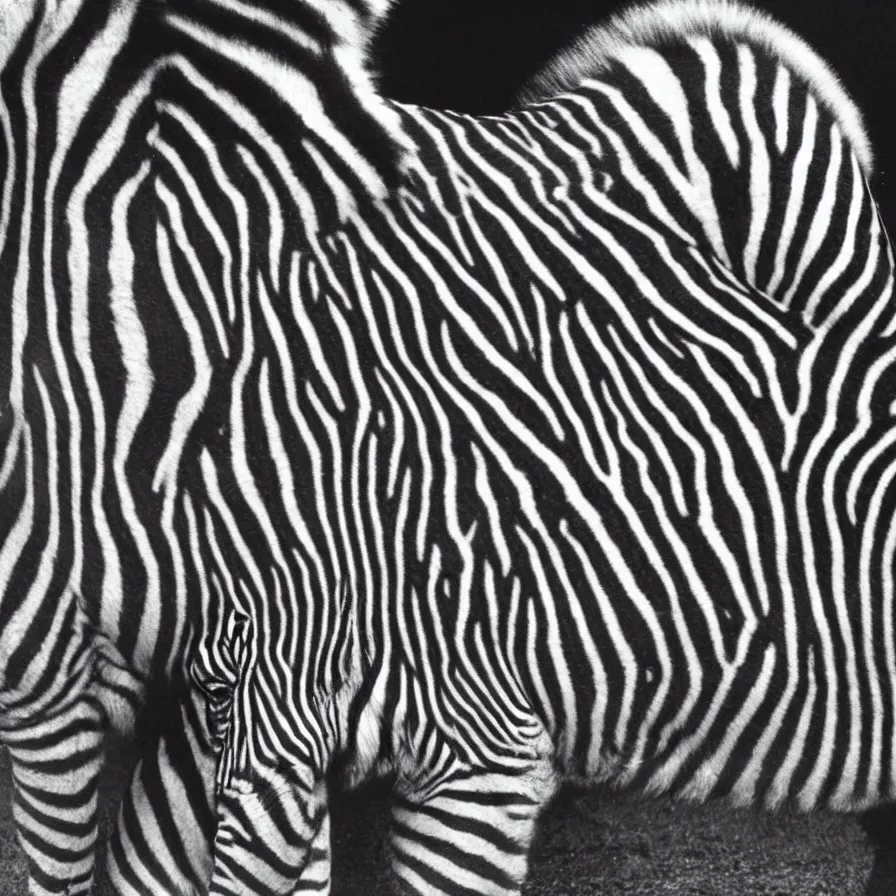 Prompt: photograph by daido moriyama, wide angle lens, a tall fat zebra laughing at a short fat elephant with short legs, real fur, real feather, city at night