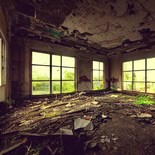 Image similar to abandoned places, cinematic light,