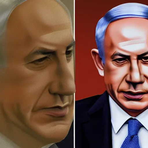 Image similar to benjamin netanyahu portrait, photorealistic, detailed