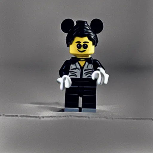 Prompt: mickey rooney as a lego minifigure