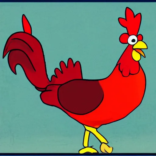 Image similar to cartoon of happy rooster ultra realism