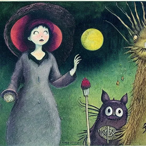 Image similar to by remedios varos, my neighbor totoro and moomin