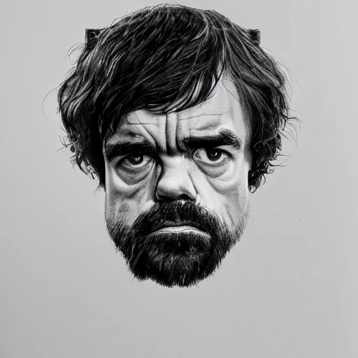 Prompt: sketch portrait of peter dinklage